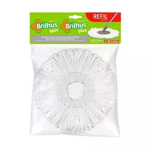 Refil Mop Spin<BR>- Branco<BR>- 30x28x7,5cm<BR>- Bettanin