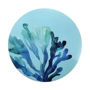 Lugar Americano Coral<BR>- Azul & Verde Água<BR>- 3xØ38cm<BR>- Btc Decor