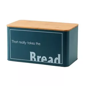 Pote Para Pão<BR>- Verde Escuro & Branco<BR>- 18,5x33,5x18cm<BR>- Btc Decor