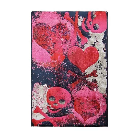 Tapete Origins- Pink & Preto- 150x100cm- Tapete São Carlos