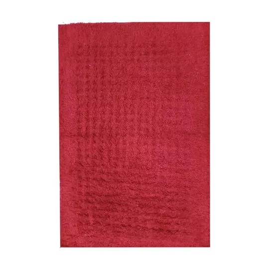 Tapete Para Banheiro Alabama- Vermelho- 60x40cm- Niazitex