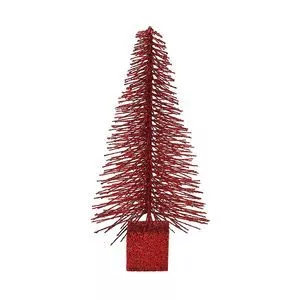 Mini Árvore De Natal<BR>- Vermelha<BR>- 30xØ14cm<BR>- Mabruk