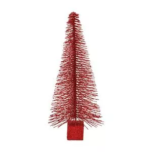 Mini Árvore De Natal<BR>- Vermelha<BR>- 40x16x14cm<BR>- Mabruk