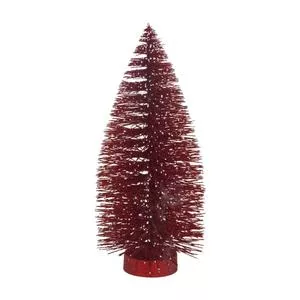 Mini Árvore De Natal<BR>- Vermelho Escuro<BR>- 23xØ10cm<BR>- Mabruk