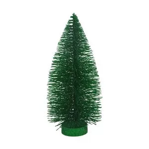 Mini Árvore De Natal Brilhante<BR>- Verde<BR>- 23x10x10cm<BR>- Mabruk