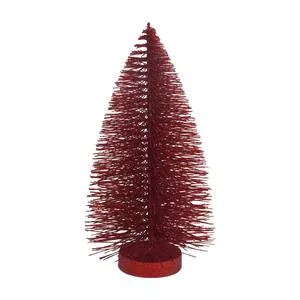 Mini Árvore De Natal<BR>- Vermelho Escuro<BR>- 28xØ15cm<BR>- Mabruk