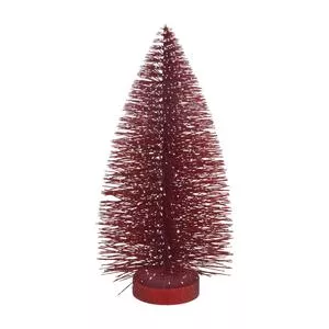 Mini Árvore De Natal<BR>- Vermelho Escuro<BR>- 28xØ15cm<BR>- Mabruk