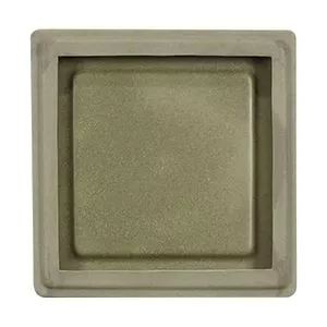 Prato Cubo Com Relevo<BR>- Verde Oliva<BR>- 3x20x20cm<BR>- Vasart