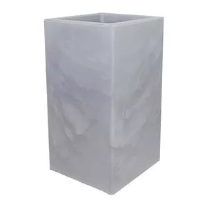 Vaso Cubo Liso<BR>- Cinza Claro<BR>- 80x40x40cm<BR>- Vasart