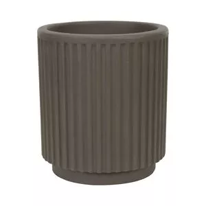 Vaso SP27 Texturizado<BR>- Taupe<BR>- 23xØ20cm<BR>- Vasart