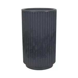 Vaso SP27 Texturizado<BR>- Preto<BR>- 35xØ20cm<BR>- Vasart