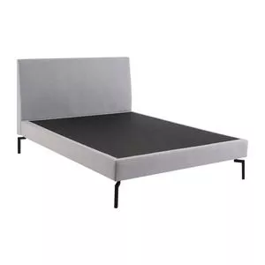 Cama King Size Ariel<BR>- Cinza Claro<BR>- 116x198x215cm<BR>- Daf Móveis