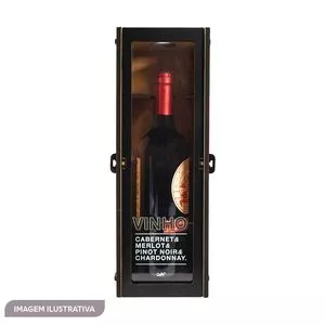 Caixa Multiuso Vinho<BR>- Preta & Marrom Claro<BR>- 36,2x13,4x12,2cm