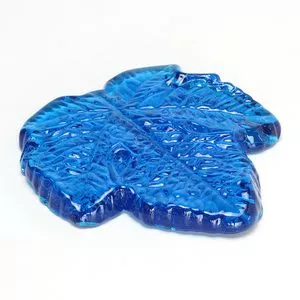 Saboneteira Folha<BR>- Azul Claro<BR>- 2x12x12cm