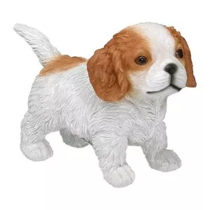 Cachorro Decorativo<BR>- Marrom Claro & Branco<BR>- 12x7,5x15cm<BR>- Mabruk