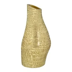 Vaso Decorativo<BR>- Dourado<BR>- 29xØ11cm<BR>- Mabruk