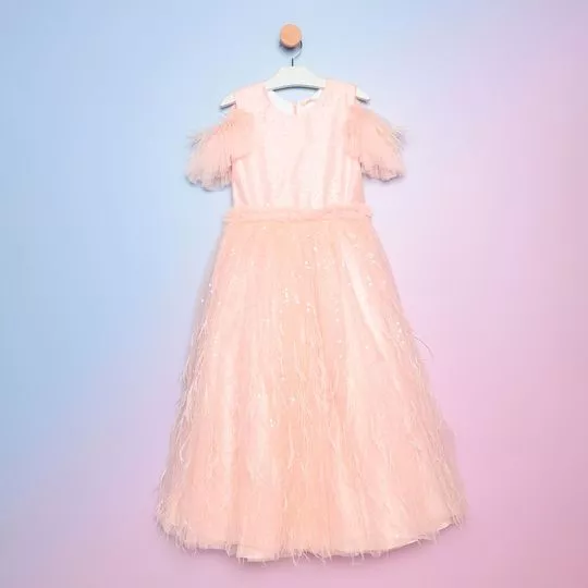 Vestido Texturizado- Rosa Claro- PETIT CHERIE