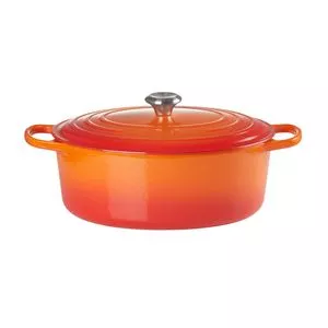 Panela Oval 31cm Signature<BR>- Laranja<BR>- 17,9x25,7x40,4cm<BR>- 6,3L<BR>- Le Creuset