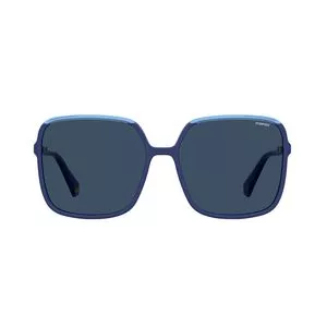 Óculos De Sol Quadrado<BR>- Azul Escuro<BR>- Polaroid