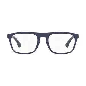 Armação Retangular Para Óculos De Grau<BR>- Azul Exchange<BR>- Emporio Armani