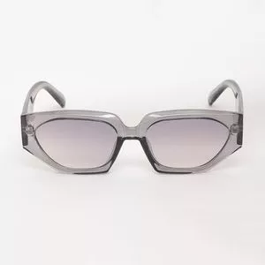 Óculos De Sol Retangular<BR>- Cinza Claro<BR>- Les Bains Paris
