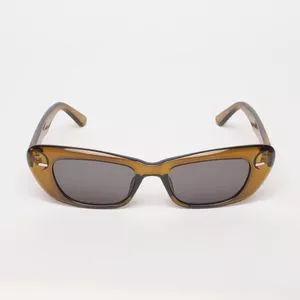 Óculos de Sol Retangular<BR>- Bege<BR>- Les Bains Paris