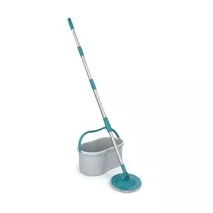 Mop Giratório Eco<BR>- Inox & Verde Água<BR>- 20,5x39x24,5cm<BR>- 7L<BR>- Euro Homeware