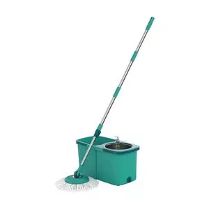 Mop Giratório Pro<BR>- Inox & Verde<BR>- 3Pçs<BR>- Euro Homeware