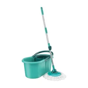 Mop Giratório<BR>- Inox & Verde Água<BR>- 128cm<BR>- 12L<BR>- Euro Homeware