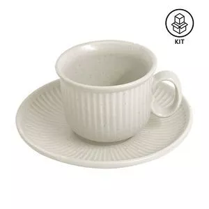 Jogo De Xícaras Para Café Welling<BR>- Off White<BR>- 12Pçs<BR>- 90ml<BR>- Full Fit