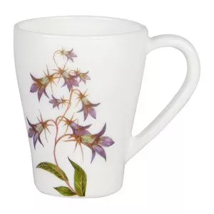 Caneca Floral<BR>- Branca<BR>- 350ml<BR>- L'Hermitage