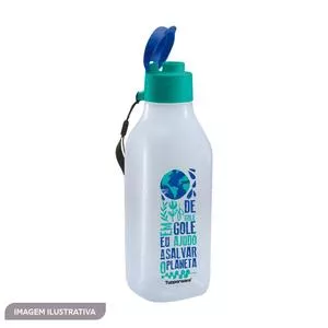 Garrafa Eco Tupper<BR>- Azul Escuro & Verde Água<BR>- 500ml