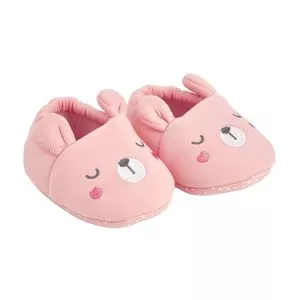 Pantufa Ursinho<BR>- Rosa & Preta<BR>- Tamanho 9 a 12 meses<BR>- Buba