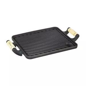 Bifeteira Grill FS-10.2<BR>- Preta & Bege Claro<BR>- 1,8x24x39cm<BR>- Fundição Santana