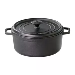 Caçarola Cocotte Com Tampa<BR>- Preta<BR>- 30xØ20cm<BR>- 2,2L<BR>- Fundição Santana