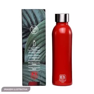 Garrafa Twin<BR>- Inox & Vermelha<BR>- 500ml<BR>- Bugatti