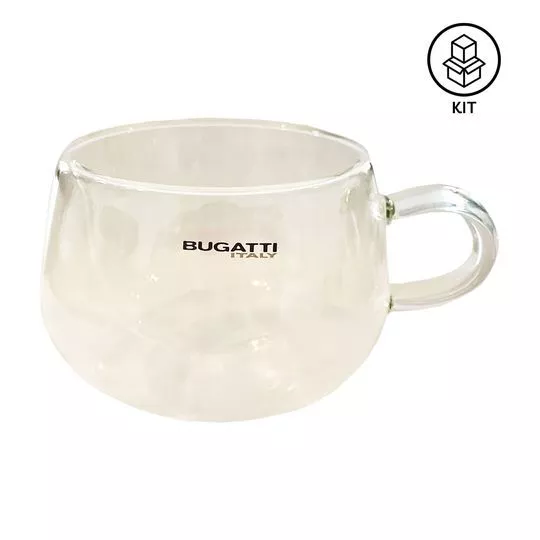 Jogo De Xicaras Para Cha Incolor 2Pcs 200ml Bugatti PRIVALIA O outlet online de moda e lifestyle N 1 no Brasil