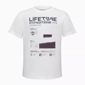 Camiseta Com Inscrições<BR>- Branca
