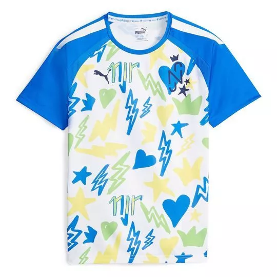 Camiseta Neymar Jr.®- Branca & Azul Escuro- Puma