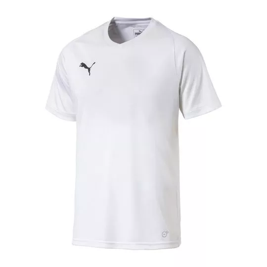 Camiseta Com Logo- Branca- Puma