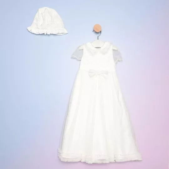 Vestido Com Laço- Branco- PETIT CHERIE