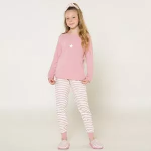 Pijama Estrela<BR>- Rosa