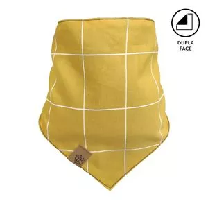 Bandana Exclusive Geométrica<BR>- Amarela & Azul Marinho<BR>- Tamanho: P<BR>- Fabrica Pet