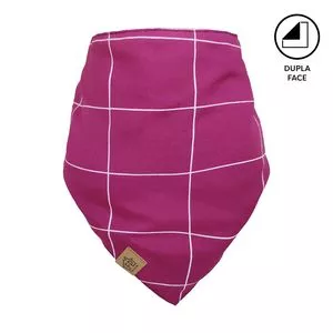 Bandana Exclusive Geométrica<BR>- Pink & Azul Marinho<BR>- Tamanho: P<BR>- Fabrica Pet