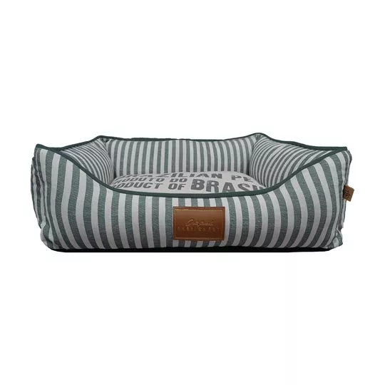 Caminha Vintage- Verde & Off White- 21x71x56cm- Tamanho: G- Fabrica Pet