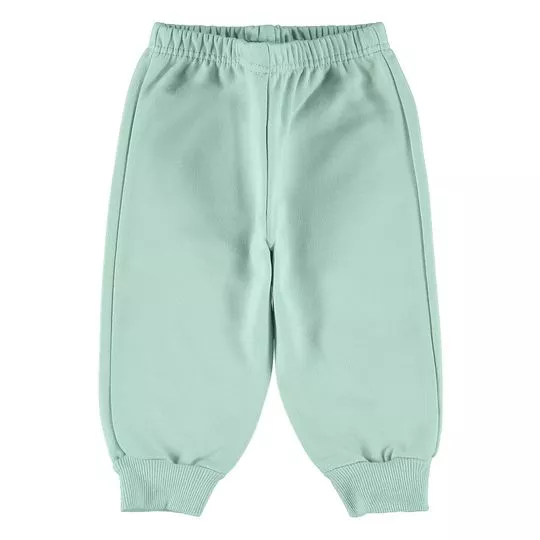 Calça Jogger Com Recortes- Verde Claro- Malwee