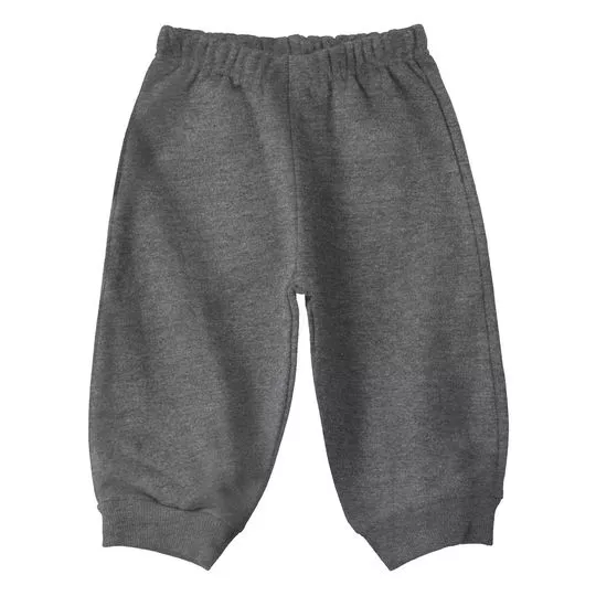 Calça Jogger Com Recortes- Cinza- Malwee