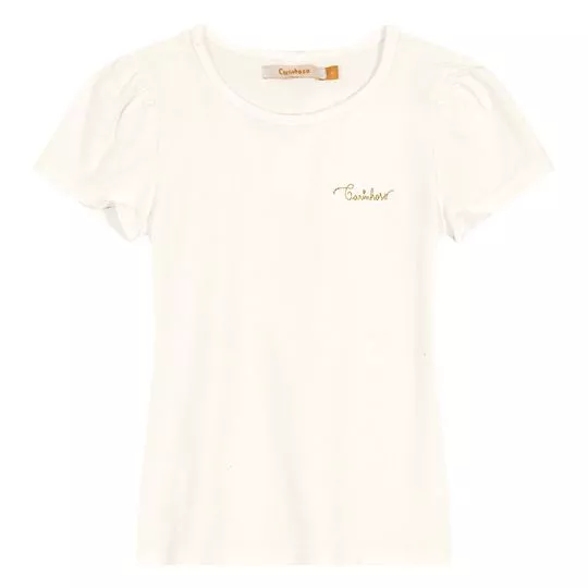 Blusa Com Bordado- Off White