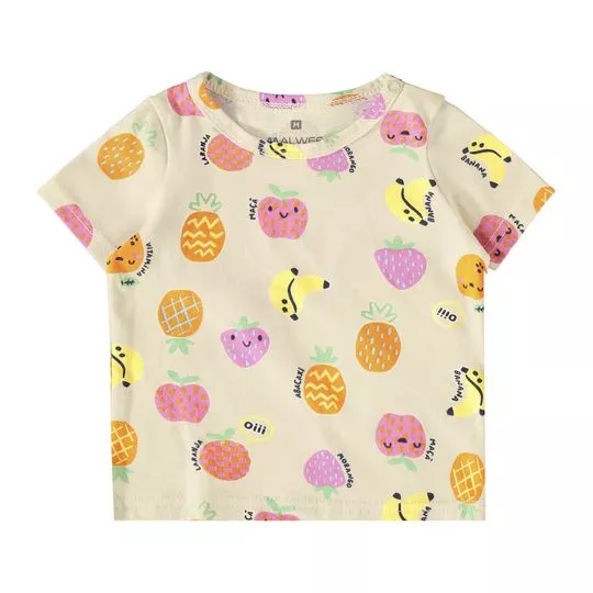 Blusa Frutas- Bege & Amarela