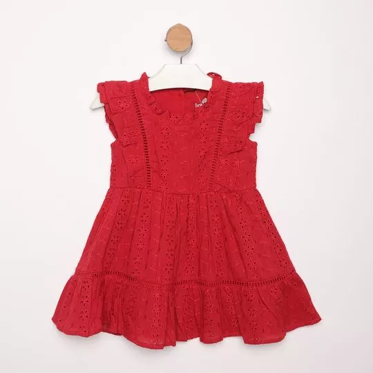 Vestido Em Laise- Vermelho